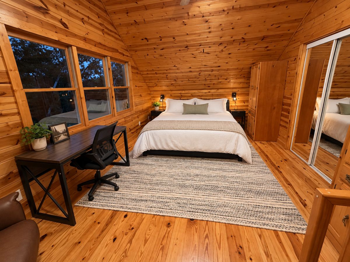 Stephens Summit — The upstairs bedroom in the evening