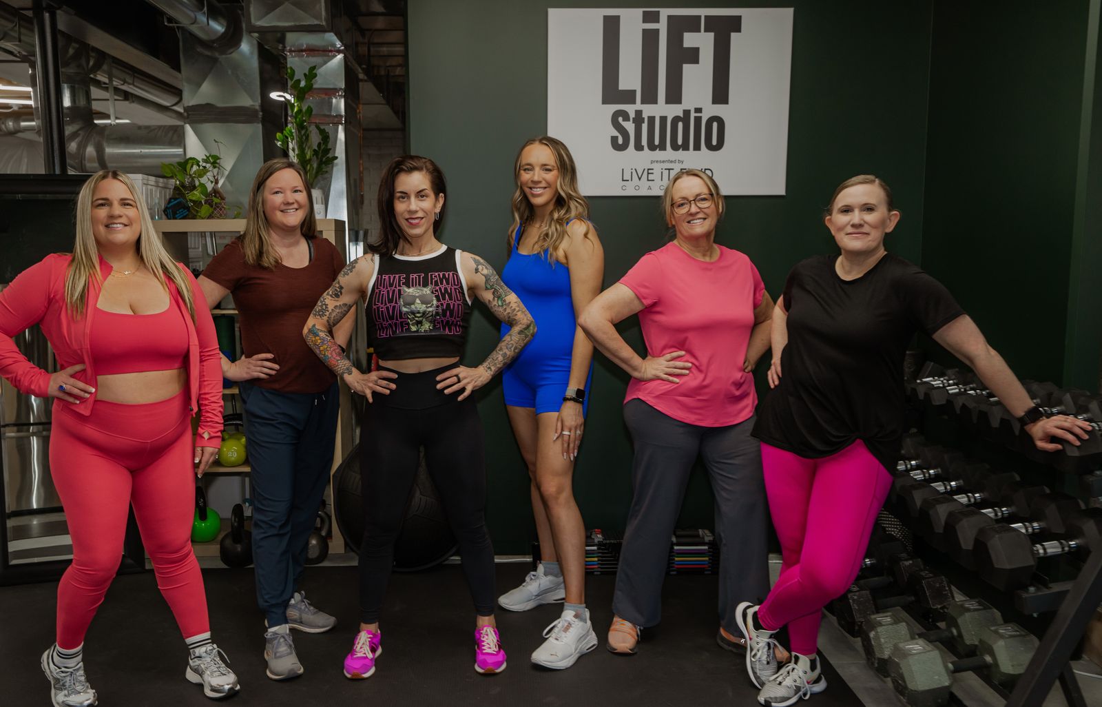 A group of LiF women together in the studio