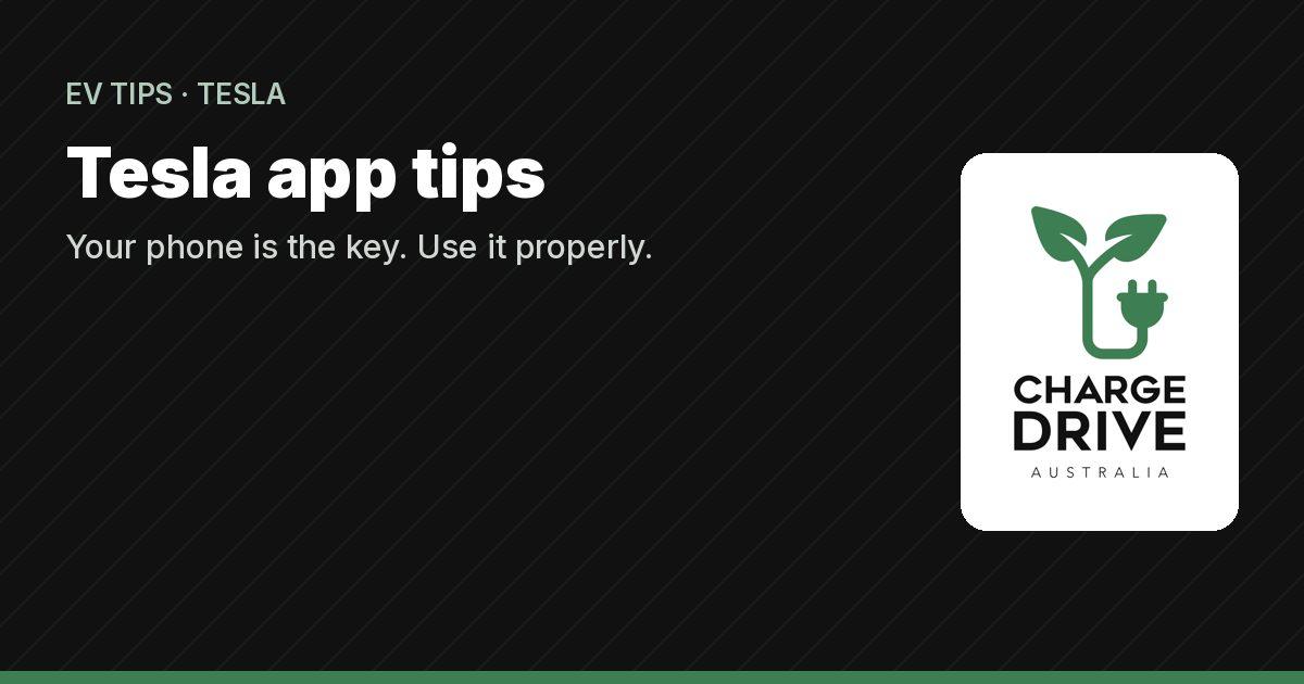 Tesla app tips every driver should know: Charge Drive EV tips