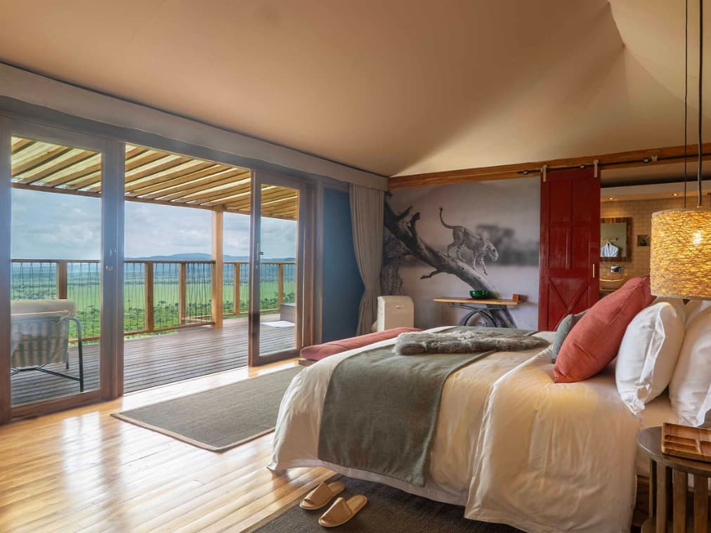 A luxury tented suite set high on the Soroi Hills