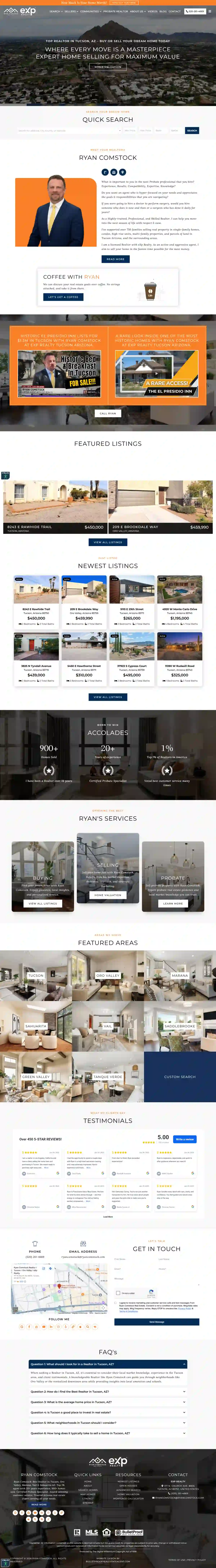 Ryan Comstock Website Design