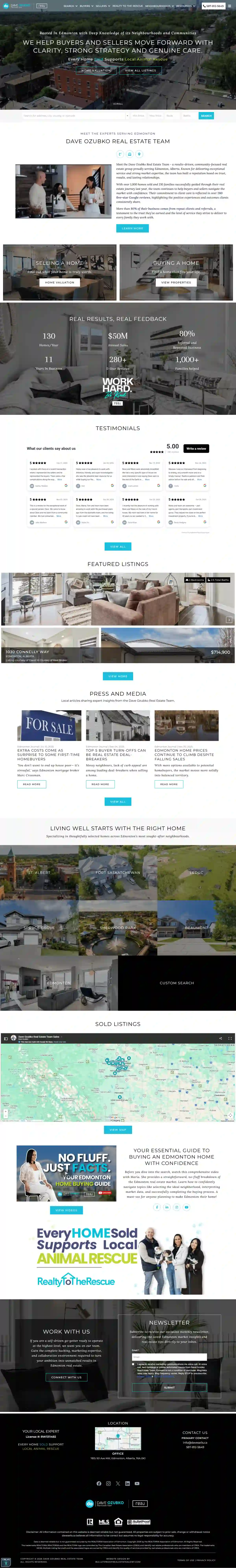 Dave Ozubko Website Design