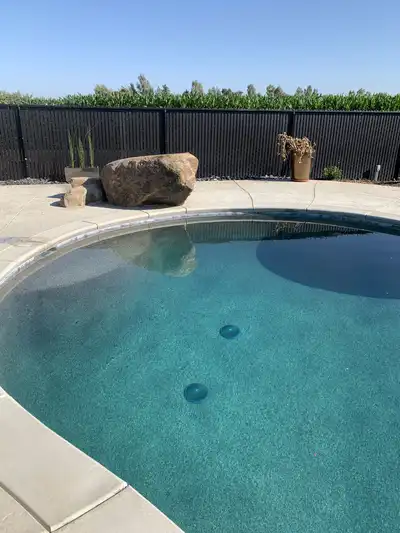 Custom pool built by H20 Pools in Modesto California