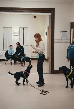 Puppy training indoors