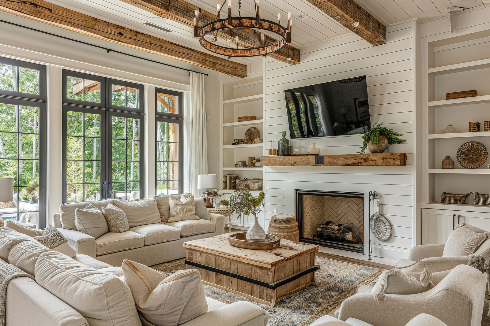 Farmhouse living room interior painting