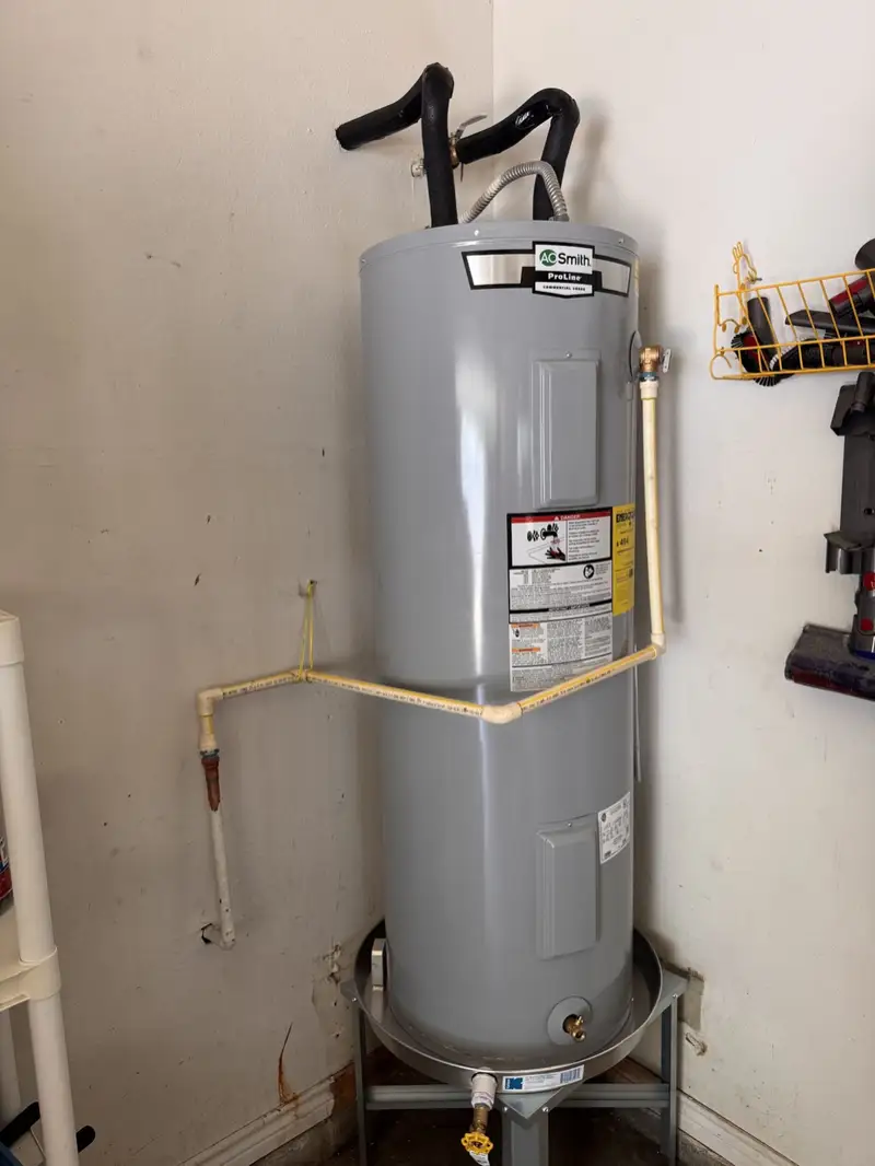 New water heater installation