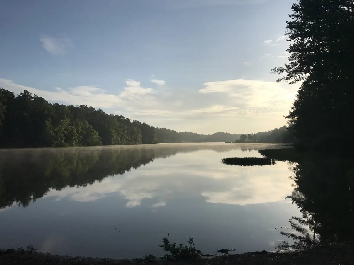 Oak Mountain Lake at Oak Mountain State Park in Pelham, Alabama