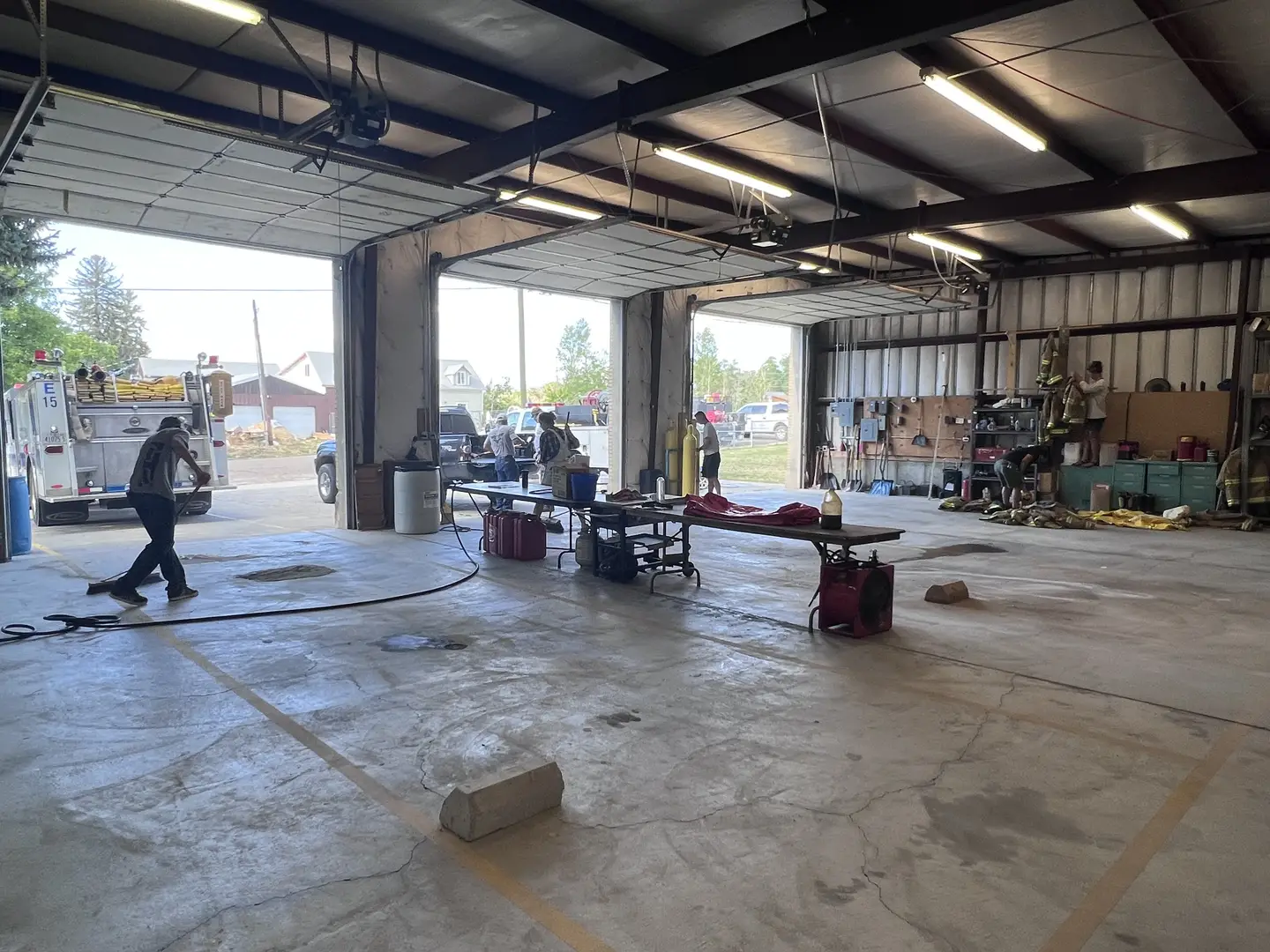 Inside the Spring City fire station apparatus bay