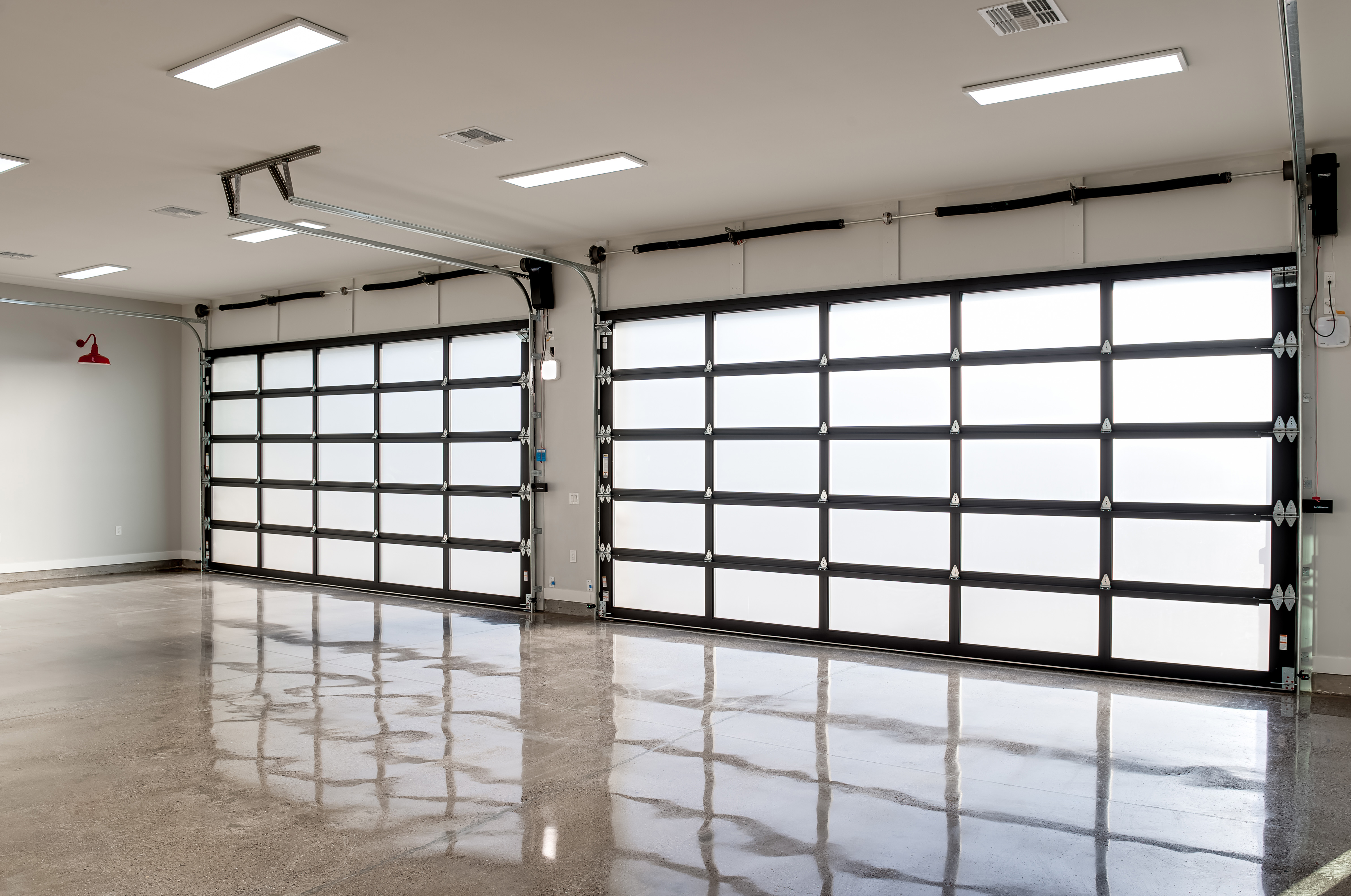 Modern garage door installation