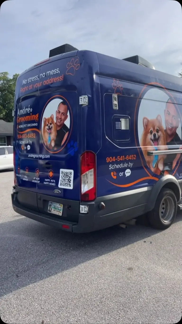 Blue Commercial Van