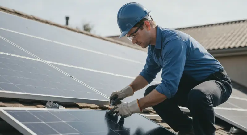 Solar Professional cleaning panels