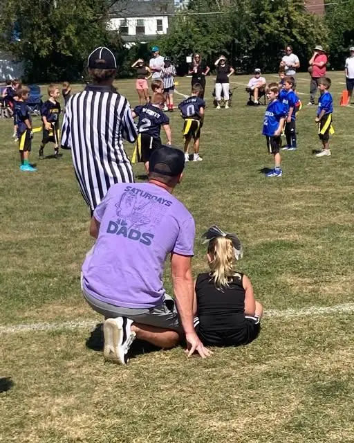 Joe supporting youth football