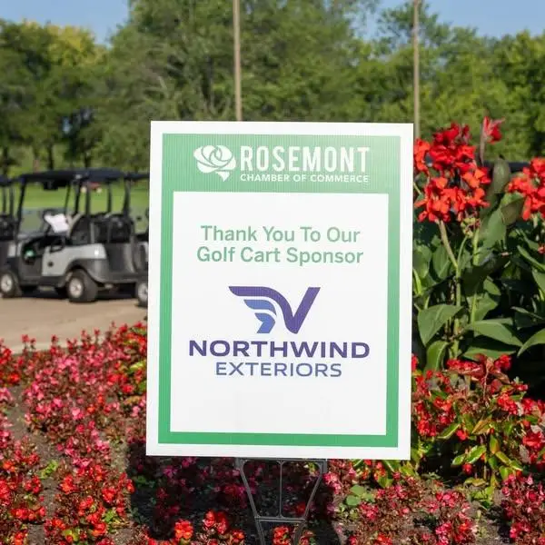 Rosemont Chamber golf cart sponsor Northwind Exteriors
