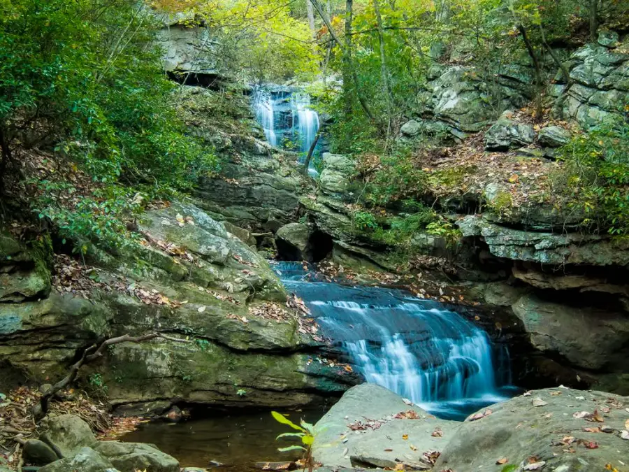 Waterfall at Moss Rock Preserve in Hoover, Alabama