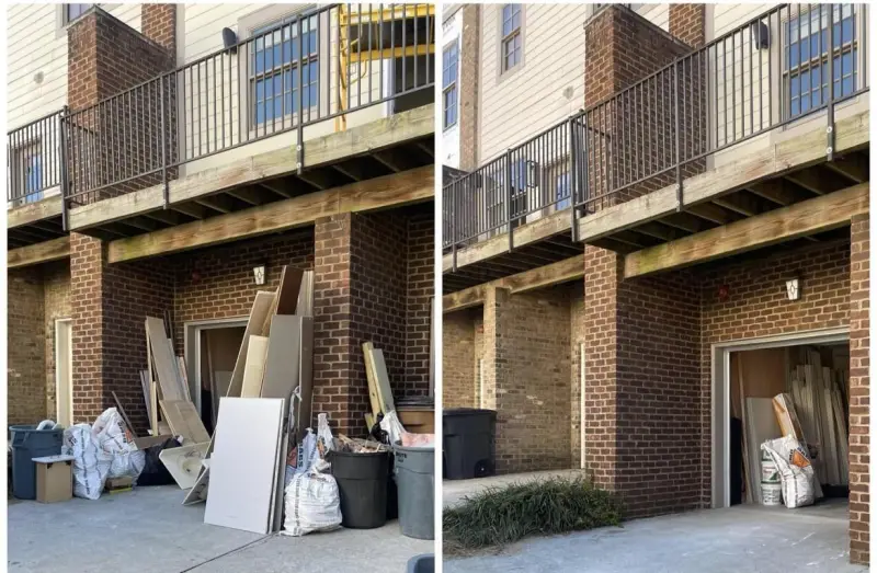 Junk removal before and after
