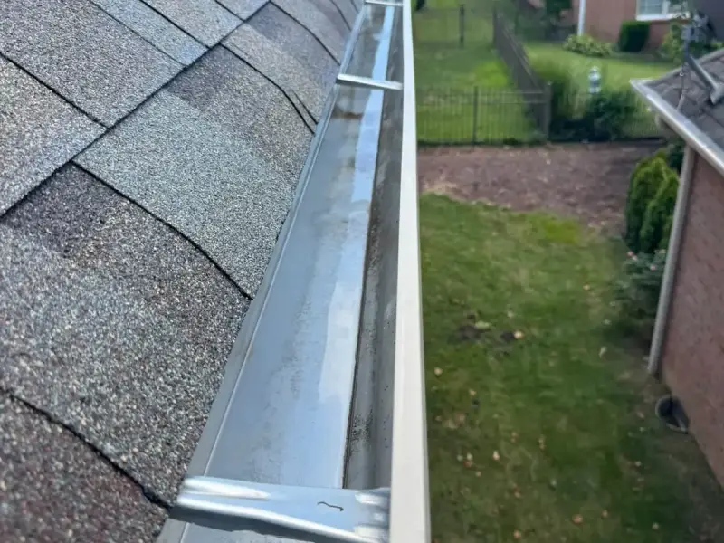 Clear gutter after Wash Wizard gutter cleaning near Goodlettsville, TN