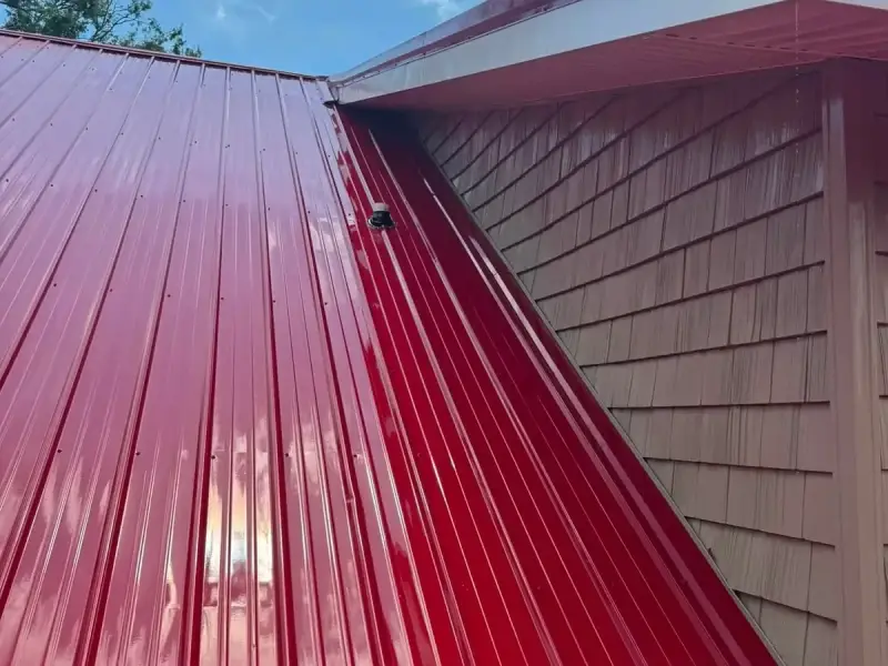 Clean roof after a Wash Wizard roof wash near Goodlettsville, TN