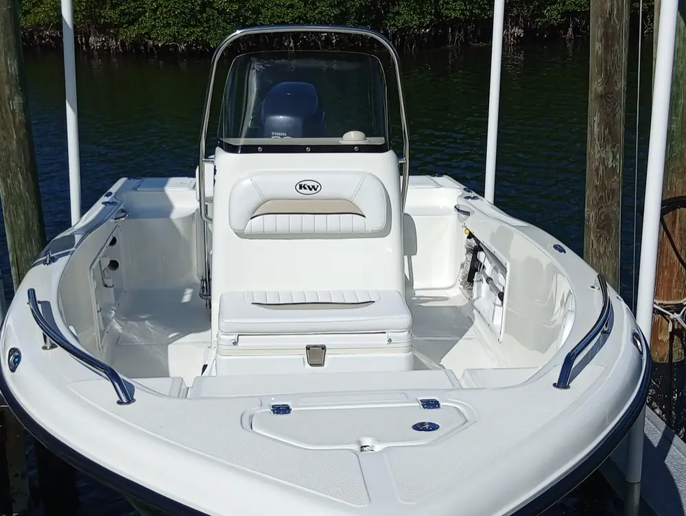 Center console bow and cockpit after a detail