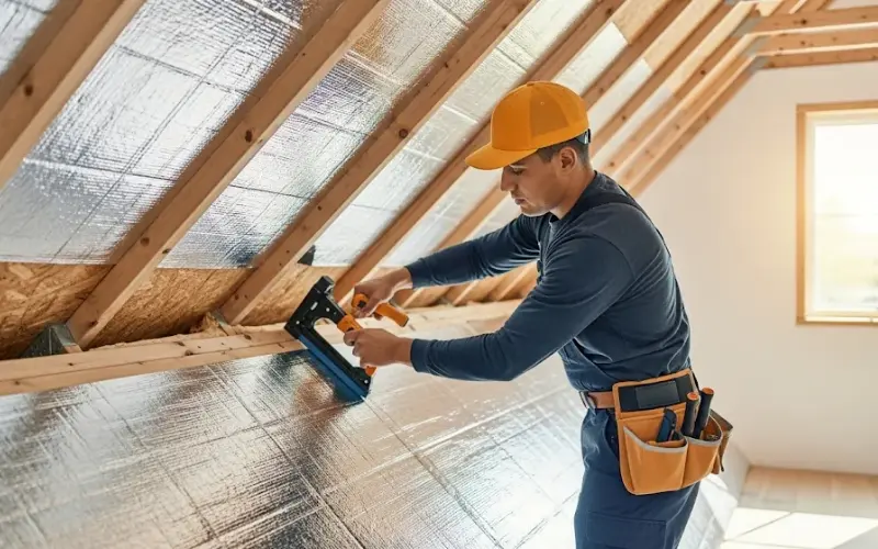 Radiant barrier install
