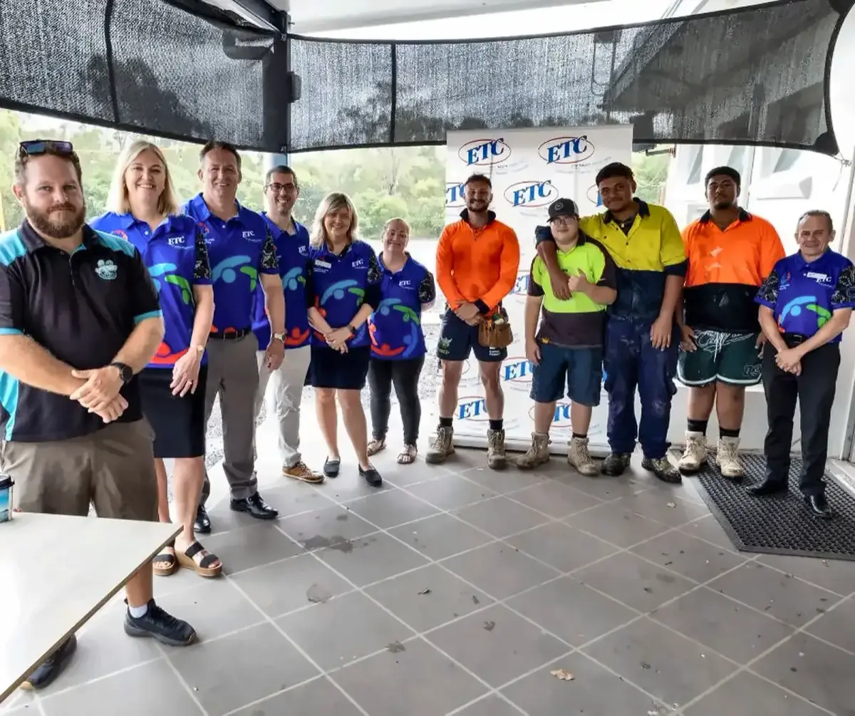 Goodness Enterprises trainees together on site in their work gear