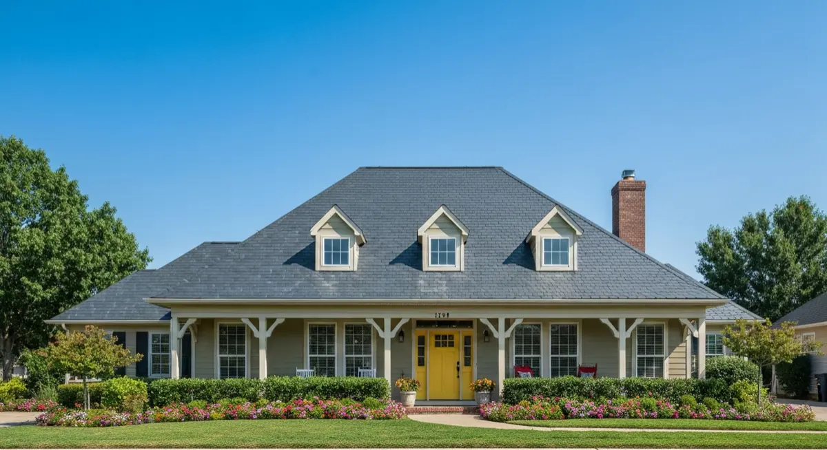 Beautiful suburban house with a brand new roof