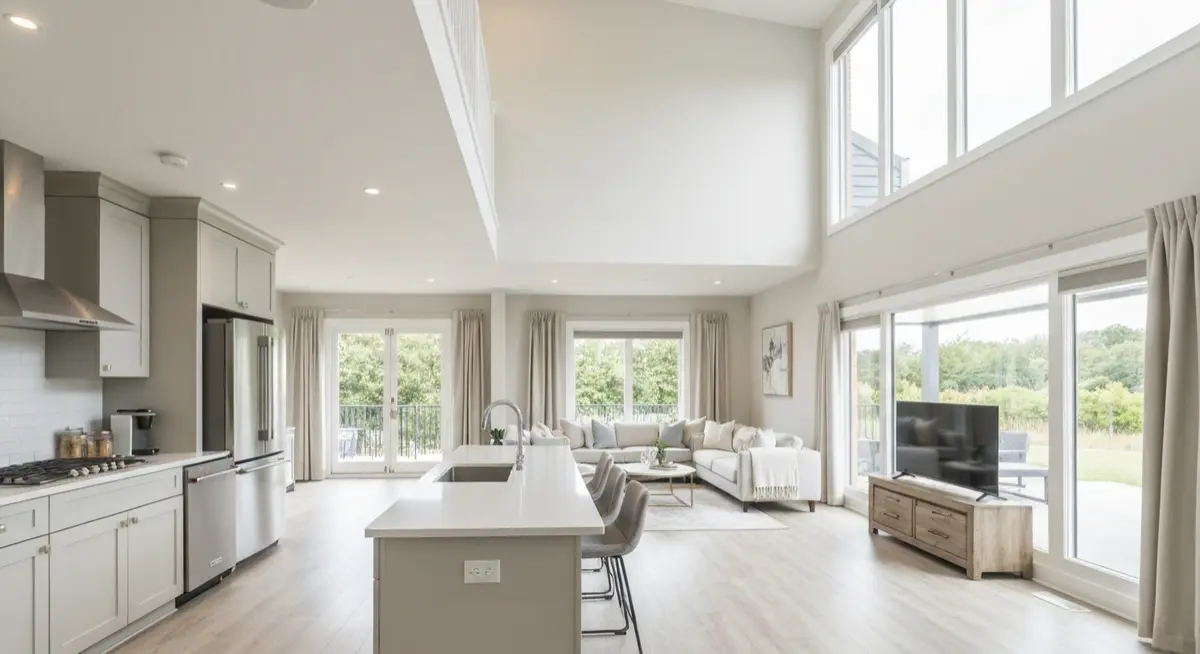 Finished rental property interior