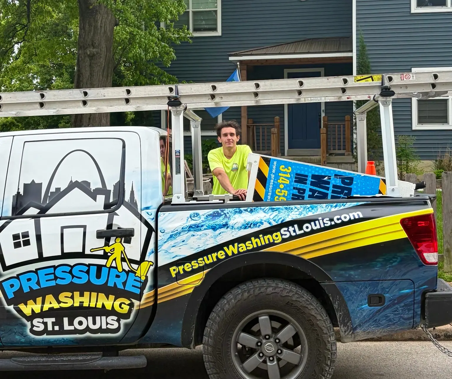 Pressure Washing St Louis Truck