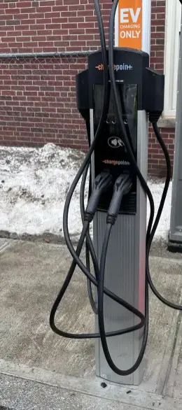 Pedestal-mounted EV charging equipment