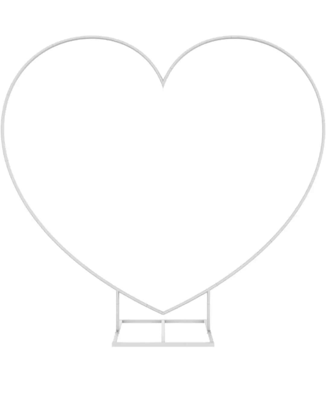 White Heavy Duty Heart Stand