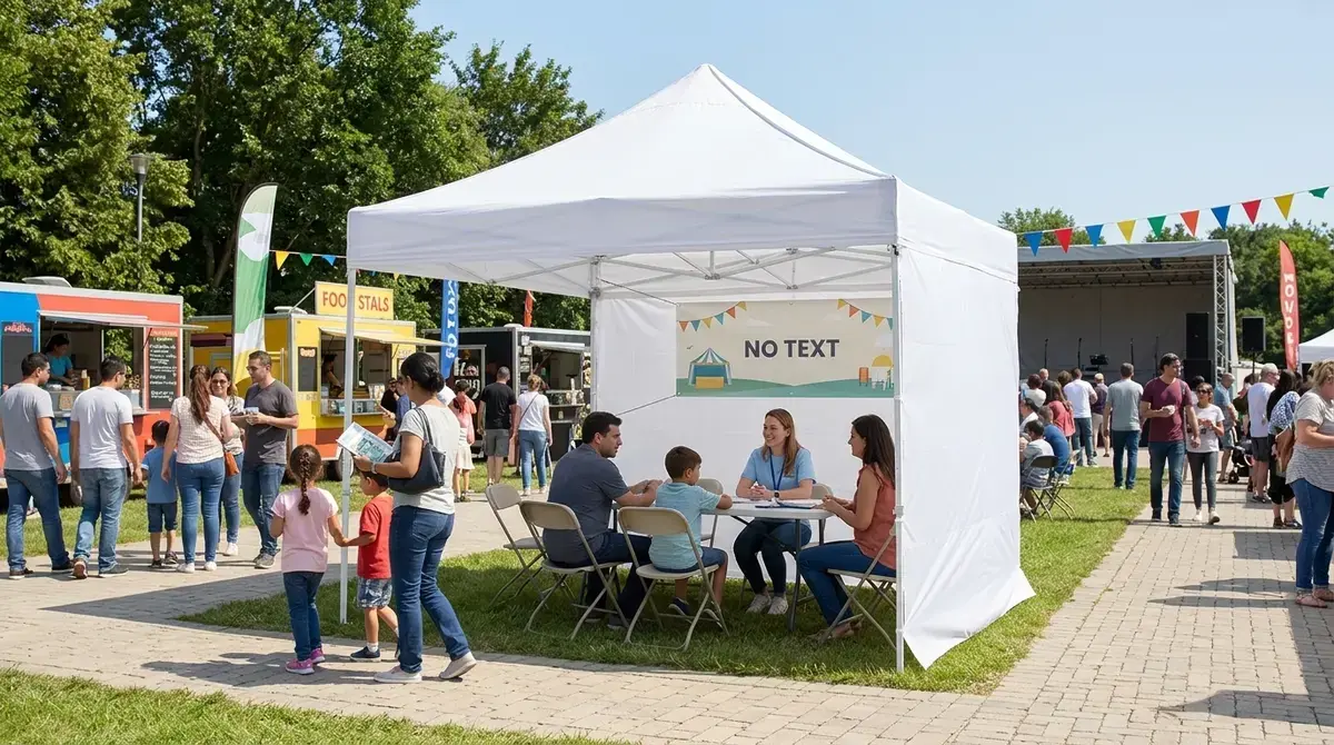 A tent at a community event