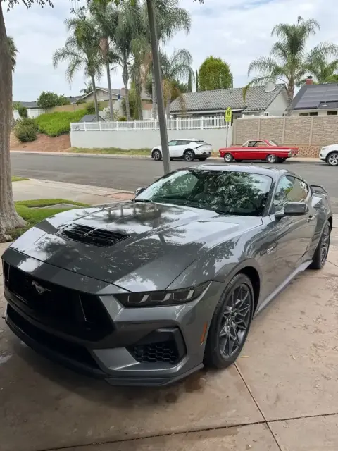 Gray Ford Mustang GT freshly detailed