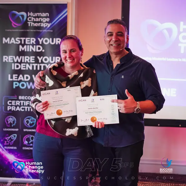 A Human Change Therapy graduate with their practitioner certificate