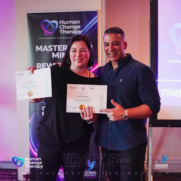 A Human Change Therapy graduate with their practitioner certificate