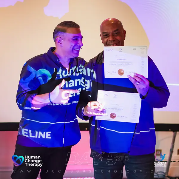 A Human Change Therapy graduate with their practitioner certificate