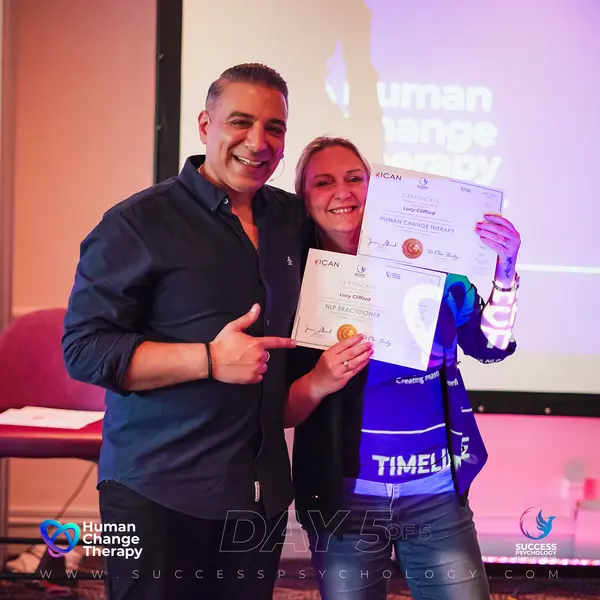 A Human Change Therapy graduate with their practitioner certificate