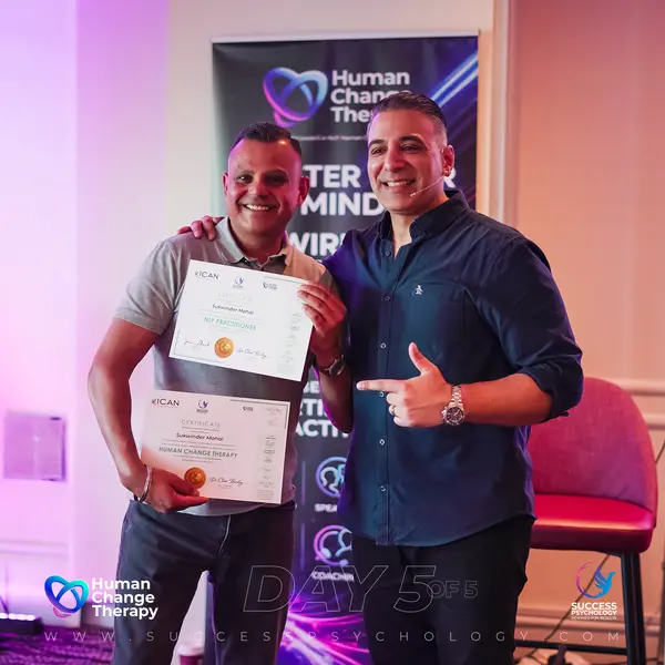 A Human Change Therapy graduate with their practitioner certificate
