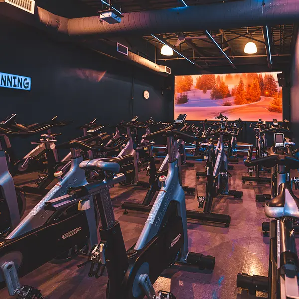 The spinning studio at Klub 20