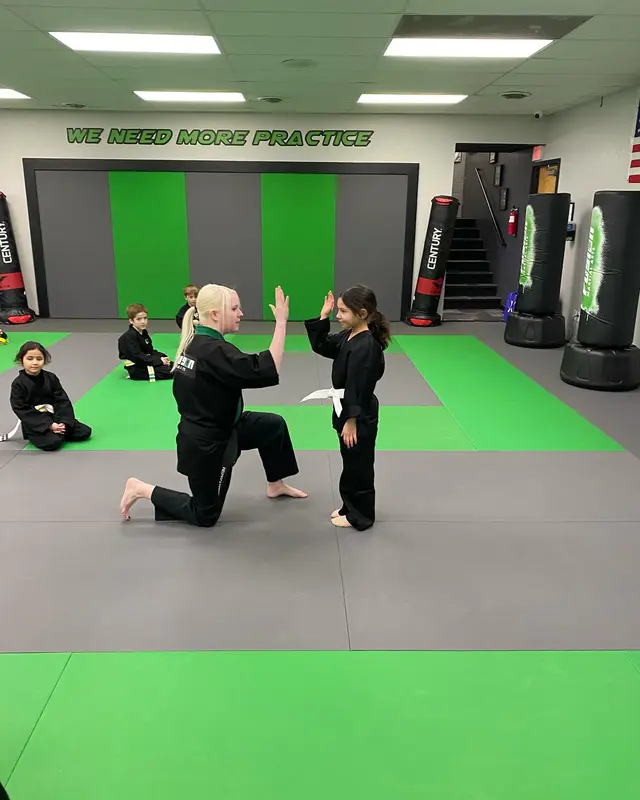 Student showing their skills at belt testing at Fusion Martial Arts