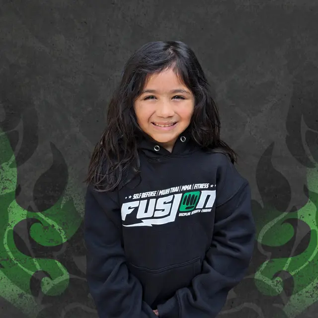 Little Warriors student at Fusion Martial Arts in Bloomington, IL