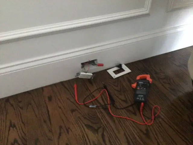 Electrical outlet testing and wiring repair