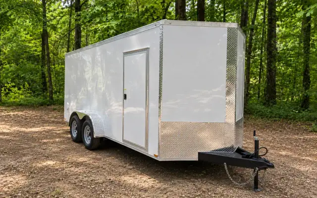 7x16 enclosed cargo trailer from Woodfield Trailer Rentals