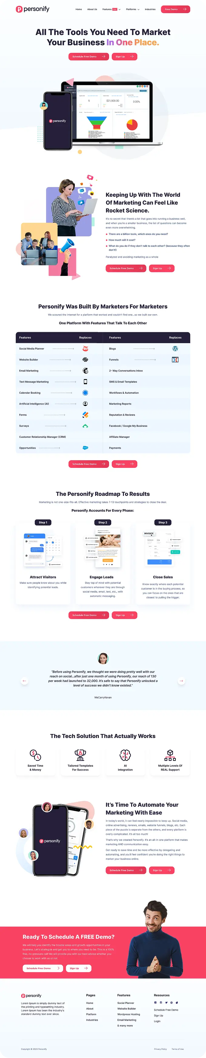 GoHighLevel website design for an all-in-one marketing platform