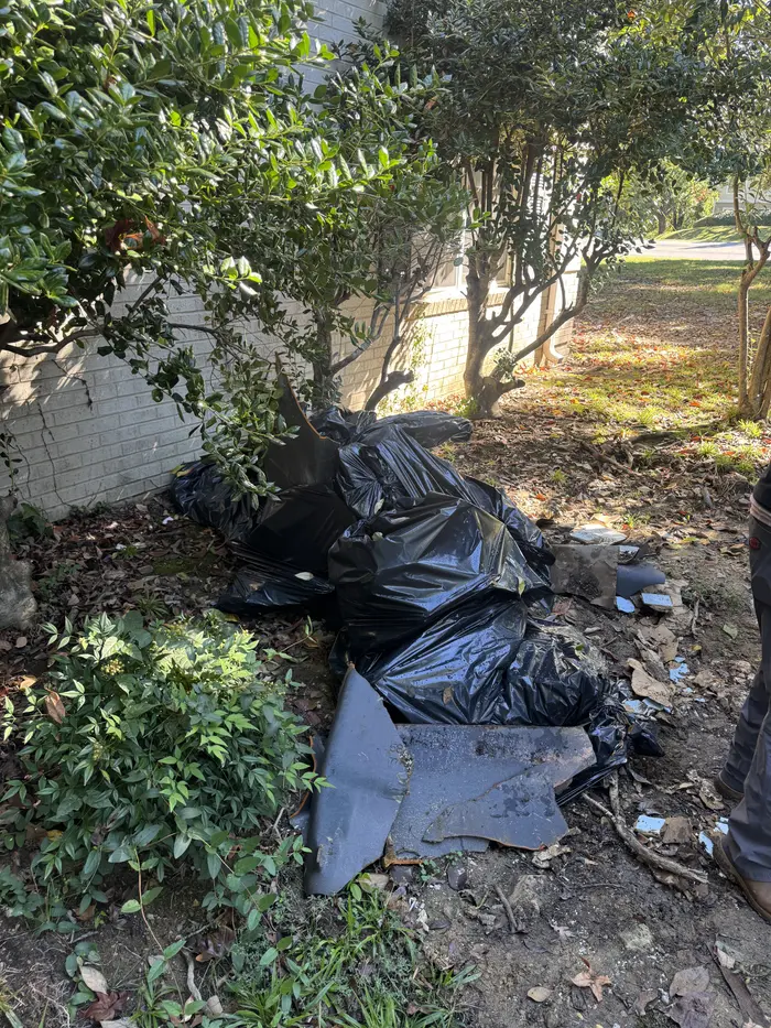 Side yard cleanup before junk removal by KD Junk