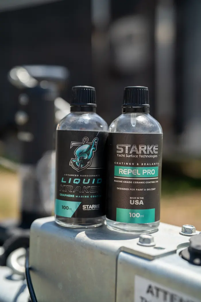 Marine ceramic coating products used on the job