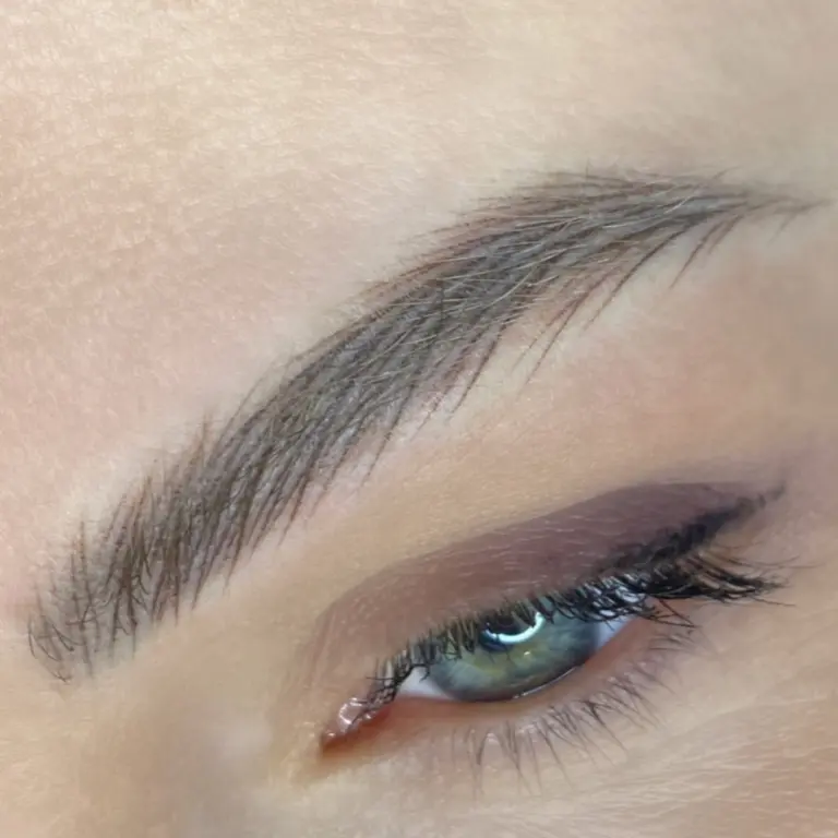 Hair-stroke brow result