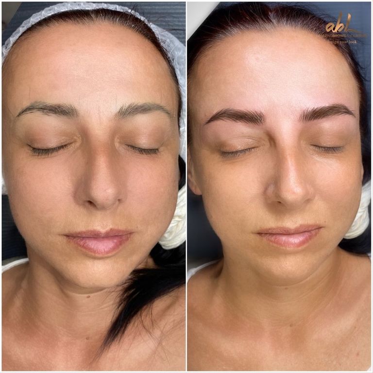 Healed hair-stroke brows
