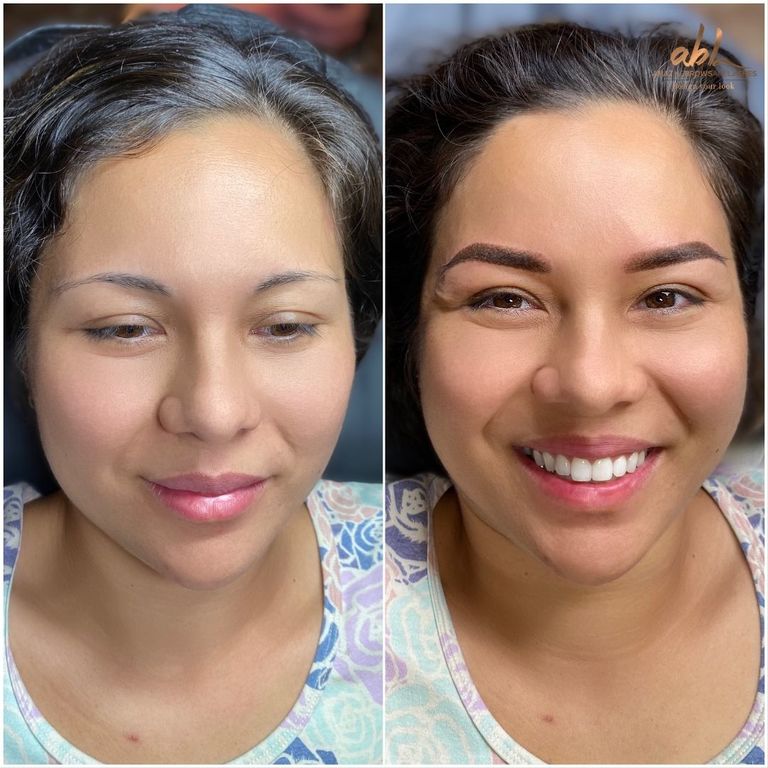 Hair-stroke brow result