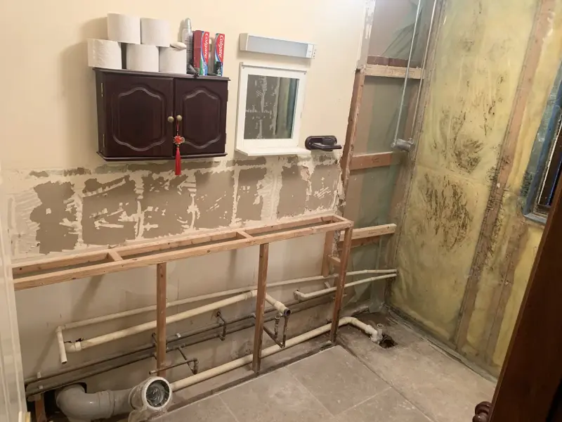 Pipework renewed in an Oxford home after a leak
