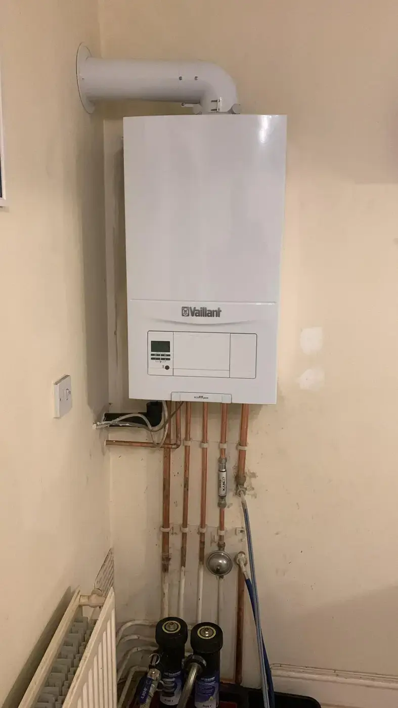 System flush with filters on an Oxford heating system