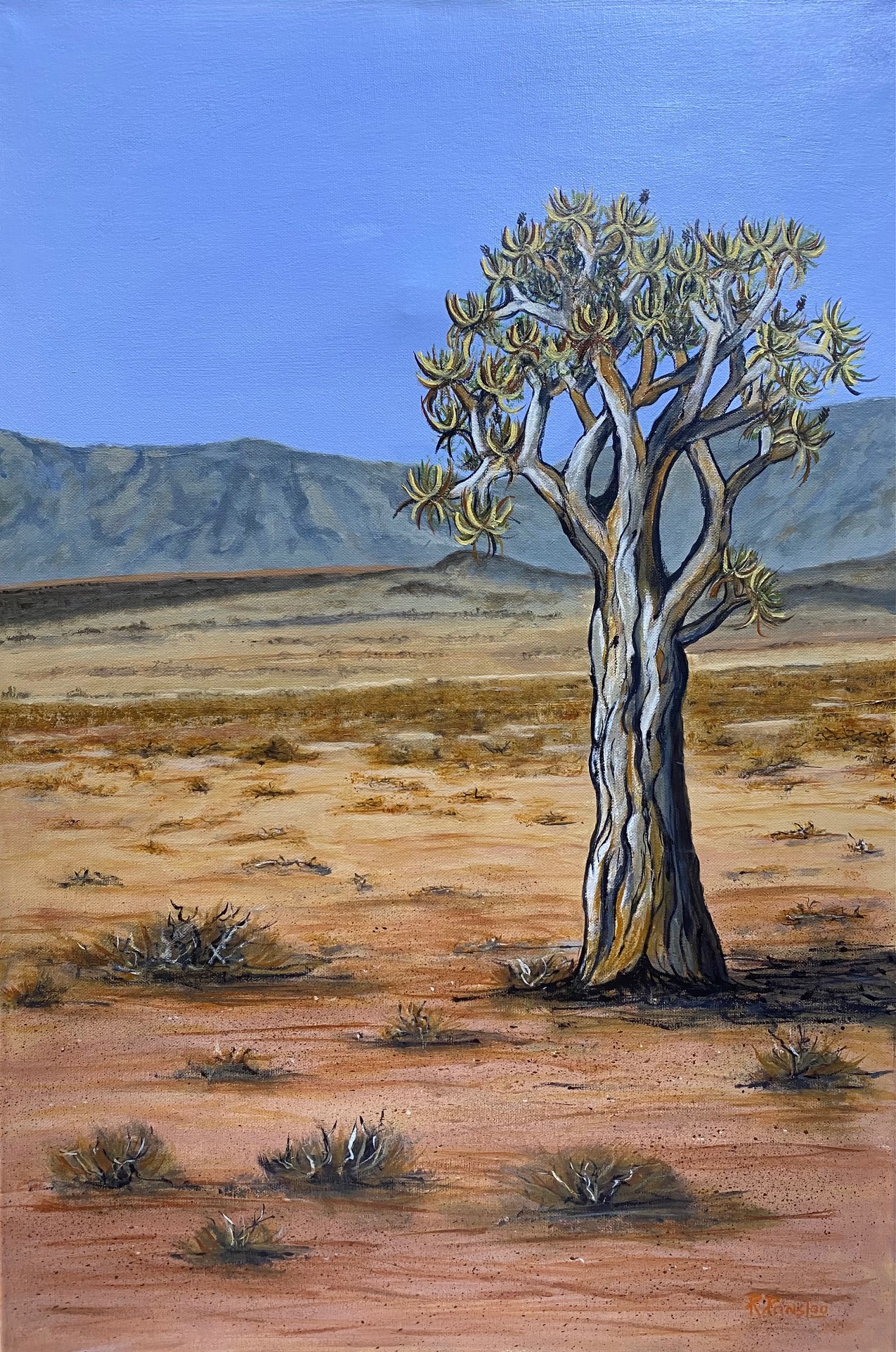 Quiver tree painting by Riaan Prinsloo